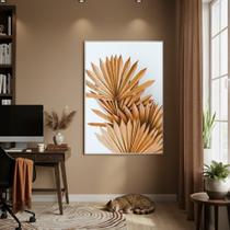 Quadro Decorativo Palmeira Leque 70X50Cm Mold Preta Quadro Decorativo Palmeira Leque 70X50Cm Mold Preta