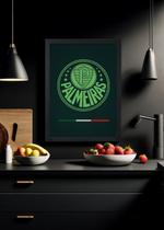 Quadro Decorativo Palmeiras grande time - Com Vidro Tamanho:21cm x 30cm (A4)