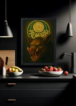 Quadro Decorativo Palmeiras porco meu idolo - Com Vidro Tamanho:21cm x 30cm (A4)