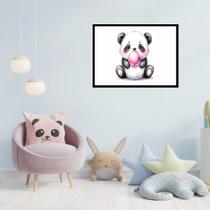 Quadro Decorativo Panda Chiclete - 50x70cm