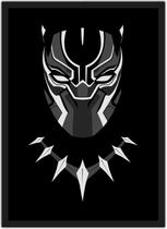 Quadro Decorativo Pantera Negra Heróis Geek Decorações Com Moldura G02