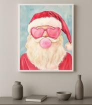 Quadro Decorativo Papai Noel Bubble Gun 24x18cm - com vidro Quadro Decorativo Papai Noel Bubble Gun 24x18cm - com vidro