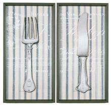 Quadro Decorativo Par - Garfo e Faca Vintage