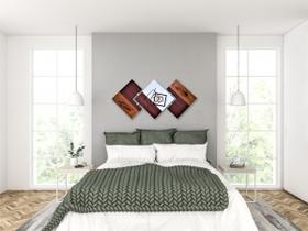 Quadro Decorativo Para Cabeceira Casal Abstrato 60x120 cm