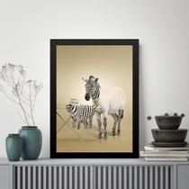 Quadro Decorativo Para Lavanderia - Zebra 33x24cm
