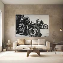 Quadro Decorativo para Quarto Sala Motos Harley Preto e Branco Grande Escritório Hall Cozinha Corredor Quadro Decorativo para Quarto Sala Motos Harley Preto e Branco Grande Escritório Hall Cozinha Corredor
