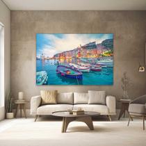 Quadro Decorativo para Quarto Sala Paisagem Barco Italia Mar Grande Escritório Hall Cozinha Corredor Quadro Decorativo para Quarto Sala Paisagem Barco Italia Mar Grande Escritório Hall Cozinha Corredor
