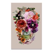 Quadro Decorativo para Sala Caveira Florida Colorido Quarto Quadro Decorativo para Sala Caveira Florida Colorido Quarto