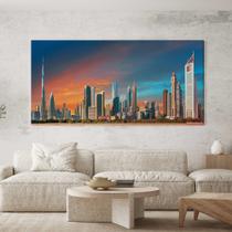 Quadro Decorativo para Sala Quarto Hall Cidade Paisagem Horizontal Grande Decoração Parede Tela