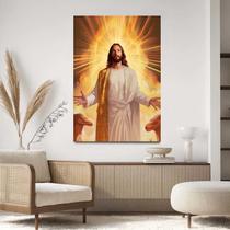 Quadro Decorativo Para Sala Quarto Hall Jesus Salvador Religioso