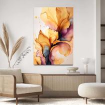 Quadro Decorativo Para Sala Quarto Hall Tela vertical Grande Abstrato Cores Quente