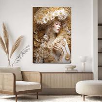 Quadro Decorativo Para Sala Quarto Hall Tela vertical Grande Arte Impressionista