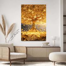 Quadro Decorativo Para Sala Quarto Hall Tela vertical Grande Árvore da Fortuna