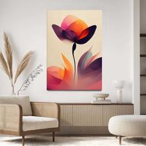 Quadro Decorativo Para Sala Quarto Hall Tela vertical Grande Flor Abstrato