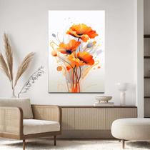 Quadro Decorativo Para Sala Quarto Hall Tela vertical Grande Ilustração Flores