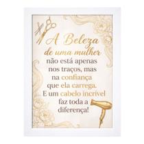 Quadro Decorativo para Salão "A Beleza de uma mulher".