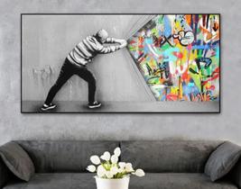 quadro decorativo parede 1 peça 60 x 40 Arte de Rua Grafite