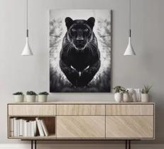 quadro decorativo parede 1 peça 60 x 40 Pantera negra felino