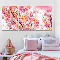 Quadro Decorativo Parede 120x60 Flores Cerejeiras Japonês