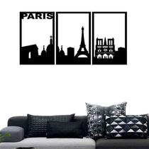 Quadro Decorativo Paris 3mm Vazado - Mdf