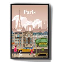 Quadro Decorativo Paris França Cidade Paisagem Arte