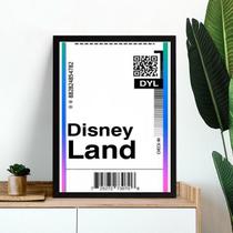 Quadro Decorativo Passagem Para Disney 24x18cm Quadro Decorativo Passagem Para Disney 24x18cm
