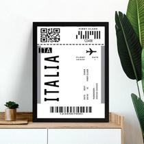 Quadro Decorativo Passagem Para Itália 24X18Cm Quadro Decorativo Passagem Para Itália 24X18Cm