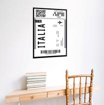 Quadro Decorativo Passagem Para Itália - 70x50cm Quadro Decorativo Passagem Para Itália - 70x50cm