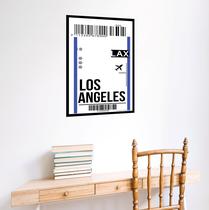 Quadro Decorativo Passagem Para Los Angeles - 70x50cm Quadro Decorativo Passagem Para Los Angeles - 70x50cm