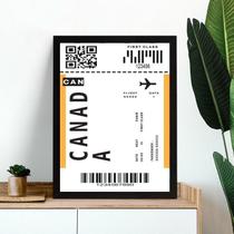 Quadro Decorativo Passagem Para o Canadá 24x18cm - com vidro Quadro Decorativo Passagem Para o Canadá 24x18cm - com vidro