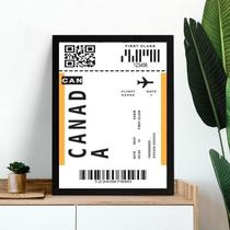 Quadro Decorativo Passagem Para O Canadá 45X34Cm Quadro Decorativo Passagem Para O Canadá 45X34Cm