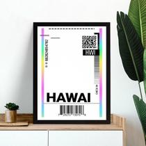 Quadro Decorativo Passagem Para O Hawai 33X24Cm Quadro Decorativo Passagem Para O Hawai 33X24Cm