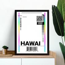 Quadro Decorativo Passagem Para o Hawai 45x34cm