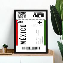 Quadro Decorativo Passagem Para o México 24x18cm Quadro Decorativo Passagem Para o México 24x18cm