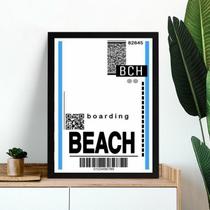 Quadro Decorativo Passagem Para Praia 33x24cm - com vidro