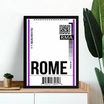 Quadro Decorativo Passagem Para Roma 24x18cm