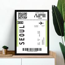 Quadro Decorativo Passagem Para Seoul 45x34cm Quadro Decorativo Passagem Para Seoul 45x34cm