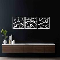 Quadro Decorativo Pássaro Galhos Vazado MDF 3mm