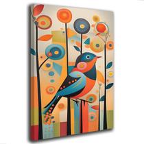 Quadro Decorativo Pássaro Geometrico Moderno Abstrato 60x40 cm Sala Quarto Cozinha Tela Canvas Borda infinita Quadro Decorativo Pássaro Geometrico Moderno Abstrato 60x40 cm Sala Quarto Cozinha Tela Canvas Borda infinita