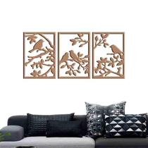 Quadro Decorativo Pássaro Vazado - Mdf 3Mm 003
