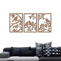 Quadro Decorativo Pássaro Vazado MDF 3mm
