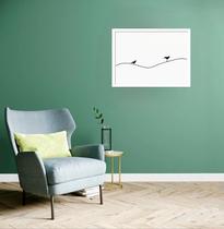 Quadro Decorativo Pássaros Fio - 50x70cm