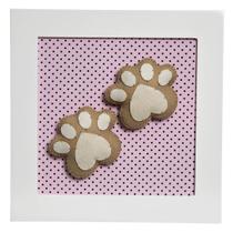 Quadro Decorativo Patinhas De Ursa Quarto Bebê Infantil Menina