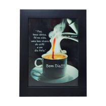 Quadro Decorativo "paz, Boas Ideias..." com Moldura e Vidro Mdf Adesivado