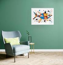 Quadro Decorativo Peixe Abstrato - 50x70cm Quadro Decorativo Peixe Abstrato - 50x70cm
