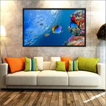 Quadro Decorativo Peixes Animais Oceano Azul Tons Salas - Vital Quadros Do Brasil