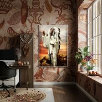 Quadro Decorativo Pena Branca Caboclo - 70x50cm Quadro Decorativo Pena Branca Caboclo - 70x50cm