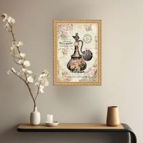 Quadro Decorativo Perfume Francês 45X34Cm - Com Vidro
