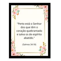 Quadro Decorativo"Perto está o Senhor dos que têm o coração"