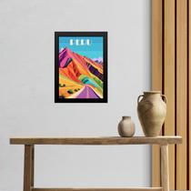 Quadro Decorativo Peru Travel Poster 33x24cm - com vidro
